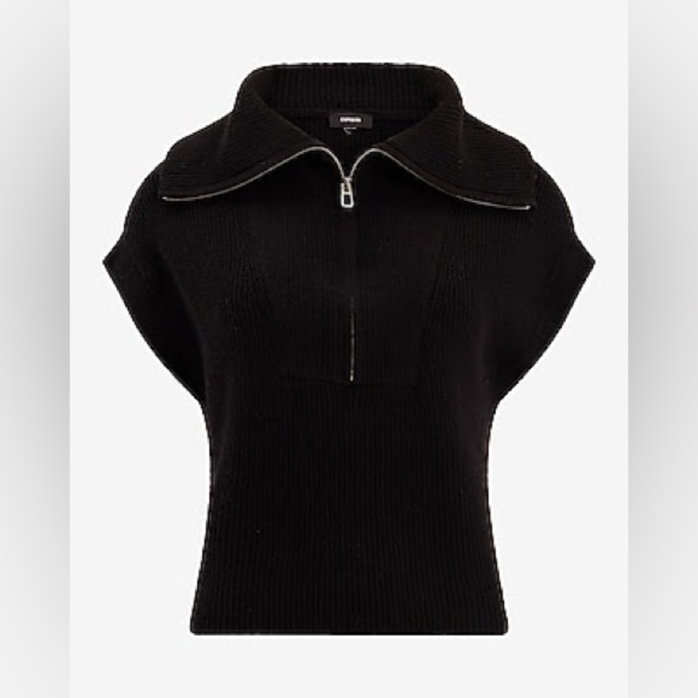 NWT Express Collared Quarter Zip Sweater Vest - size Large